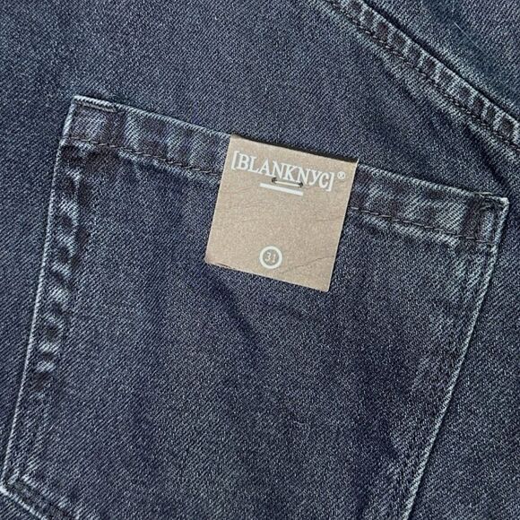 Blank NYC Mercury Rising Denim Distressed Shortalls - Size 31 - Picture 5 of 7